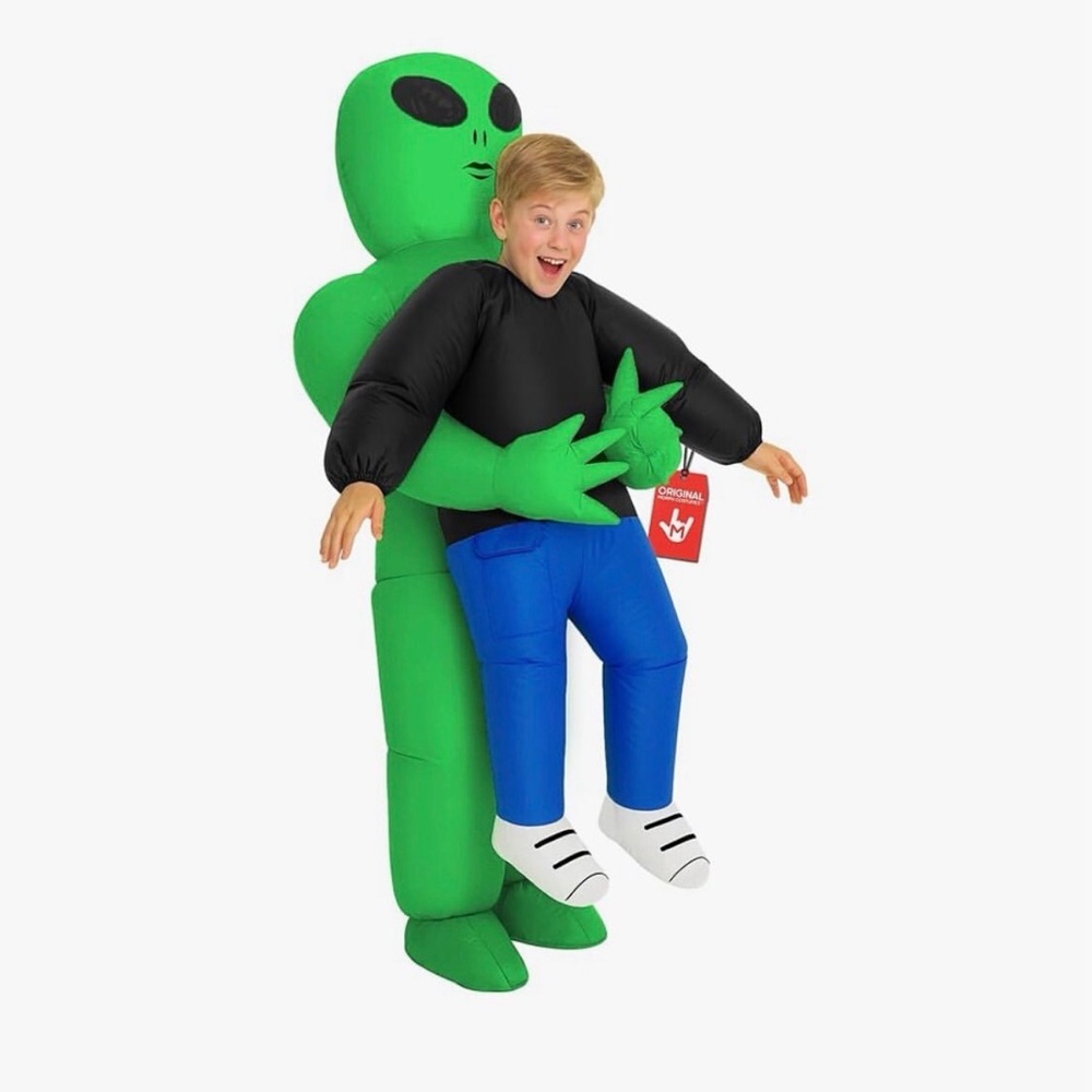 Morph Green Alien Inflatable Costume for Kids